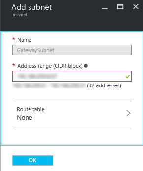 gatewaysubnet