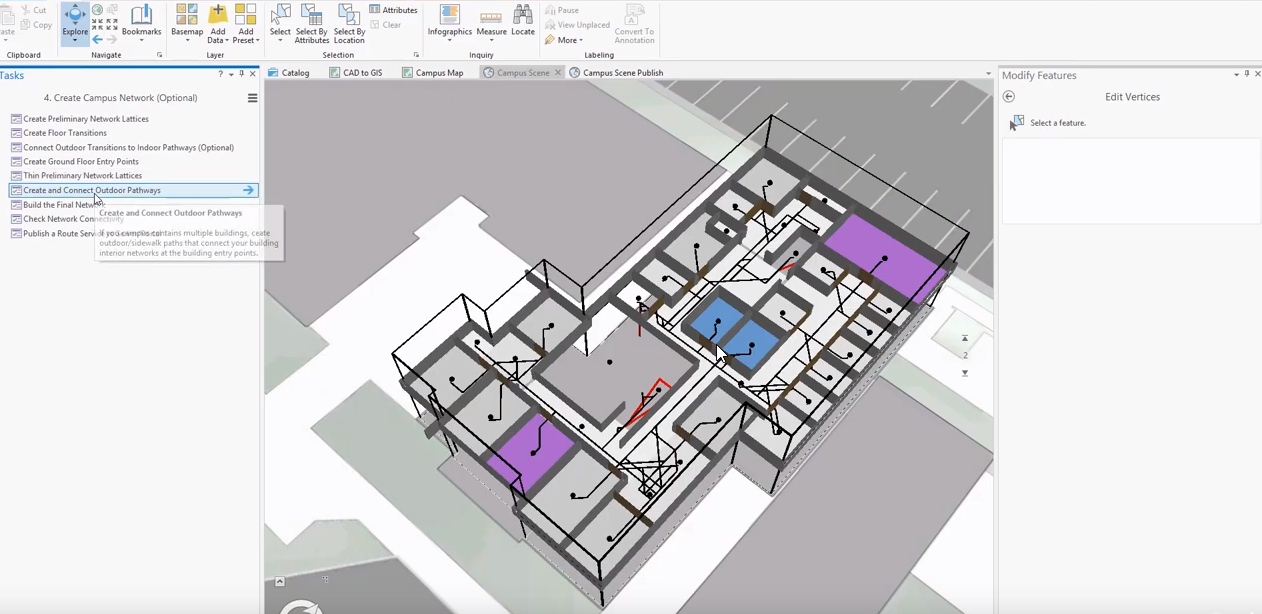 DVG ArcGIS Indoors network