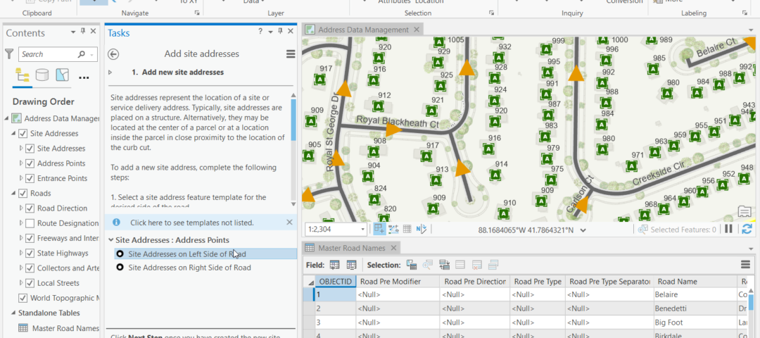 xample of ArcGIS Pro Tasks interface