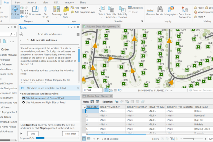 xample of ArcGIS Pro Tasks interface