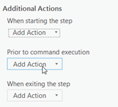 Additional Actions settings menu in the ArcGIS Pro Tasks designer panel