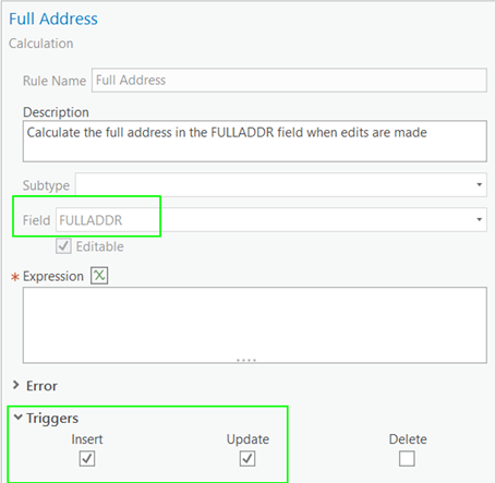 Concatenate address fields in ArcGIS Pro using ArcGIS Attribute rules